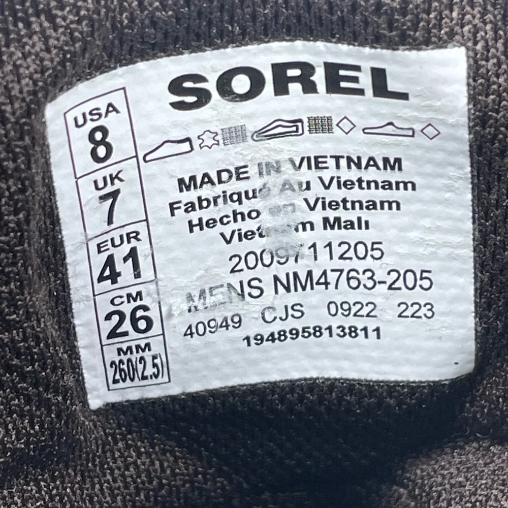 Sorel Men's Carson Moc Waterproof Boot Lace Up Full Grain Leather Brown Size 8